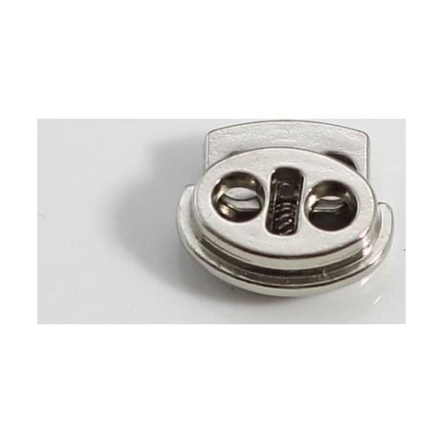 10pcs Pack Cord Lock Toggle Stopper lock Bean Silver Plated Toggle Clip NK166