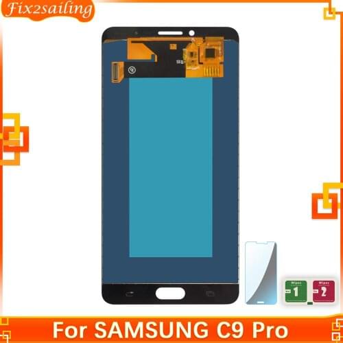 100% Tested incell For Samsung Galaxy C9 Pro LCD C9000 Display Touch Screen Digitizer Assembly Replacement For samsung c9 pro