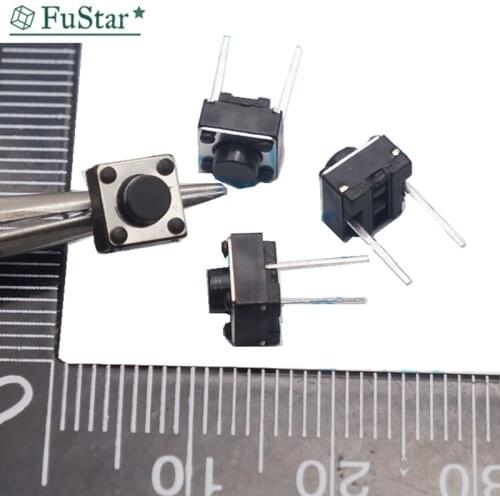 50pcs Middle 2pin 6x6x4.3/5/6/7/8/9/10 mm Switch Tactile Push Button Switches 6*6*4.3mm 6*6*5mm 6x6x6mm 6x6x7mm 6x6x8mm 6x6x9mm