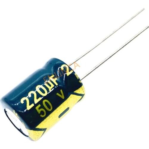 110pcs/lot High Frequency Low Impedance 50V 220UF Aluminum Electrolytic Capacitor Size 8*12mm 220UF 50V 20