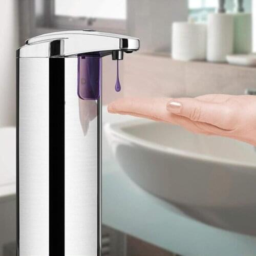 Stainless Steel Automatic Soap Dispenser Smart Sensor Touchless Liquid Soap Holder Shampoo Dispenser for Kitchen Bathroom