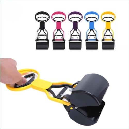 Pet Dog Pooper Scooper Long Handle Jaw Puppy Poop Dispenser Pooper Grabber Catcher Collector for Dogs Outside Poop Cleaner