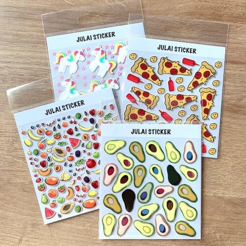 High Quality Smiley Flocking Fuzzy Fabric Felt Sticker Planner Diary Scrapbooking Sticker