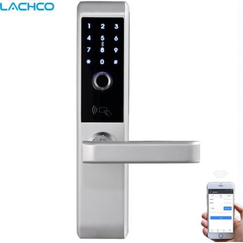 LACHCO Electronic Door Lock With APP Remotely / Biometric Fingerprint / Smart Card / Password / Key Unlock / Home lock IA1
