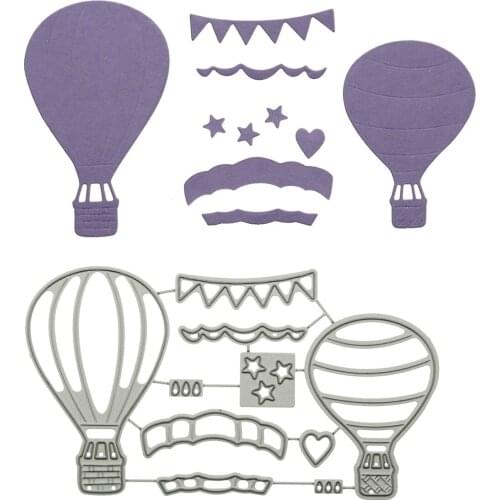 Fire Balloon Shape Metal Cutting Dies Handmade Scrapbooking Embossing Dies Craft Paper Cutter Mold