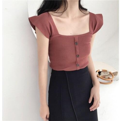 Gowyimmes 2018 Women Slash Neck Knitted Blouse Summer Ice Silk Shirts Sexy Tops Party Girls Blusas Lady Blouses Femininas PD030