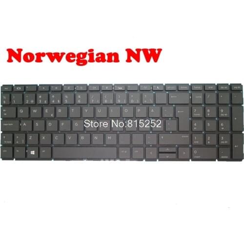 Laptop Backlit Keyboard For HP ProBook 450 G6 450 G7 455 G6 455 G7 Black NO Frame Norwegian NW/Portuguese PO/RU Russian/Sweden