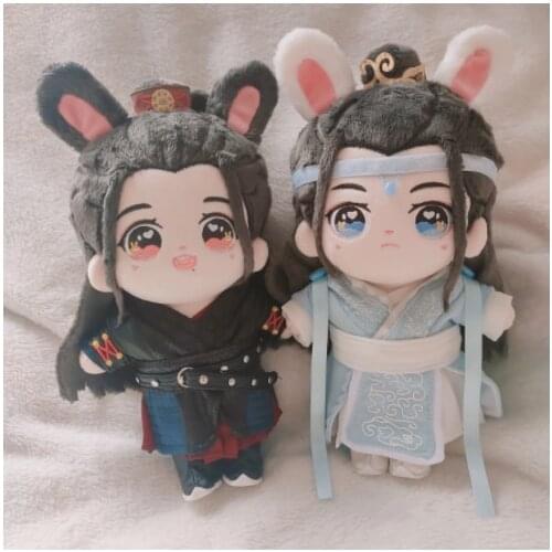 Grandmaster of Demonic Cultivation The Untamed Mo Dao Zu Shi Wei Wuxian Lan Zhan Wangji Cosplay Plush Change Clothes Doll 20cm