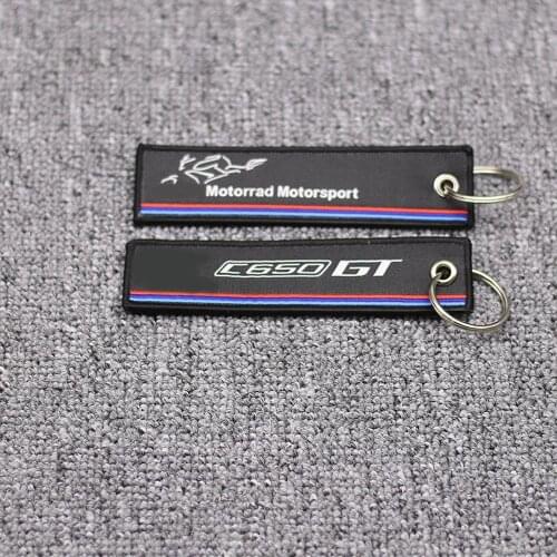 2020 New Embroidery Key Holder Chain Collection Keychain for BMW C 650 GT C650GT C650 GT Motorcycle Badge Keyring