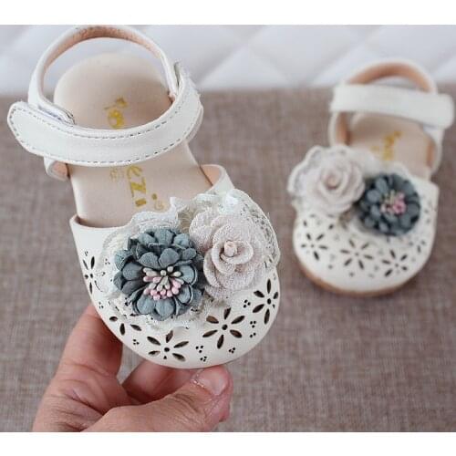 2020 Newest Summer Kids Leathers Shoes Sweet Flower Children Sandals For Girls Toddler Baby Breathable Hollow Out Shoes