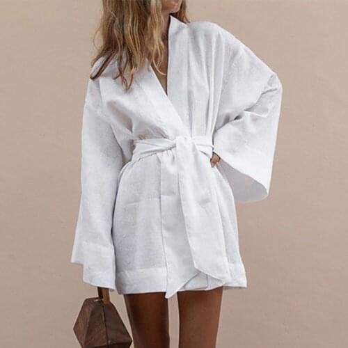 White Cotton Puff Sleeve Dress Woman Summer Midi Dress long Sleeve Cascading Ruffles Blouses Dress