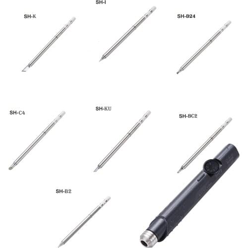 SH72 Portable Electric Iron Anti-Skid Handle Mini Welding Table DC 12V-24V Constant Temperature 220-4000