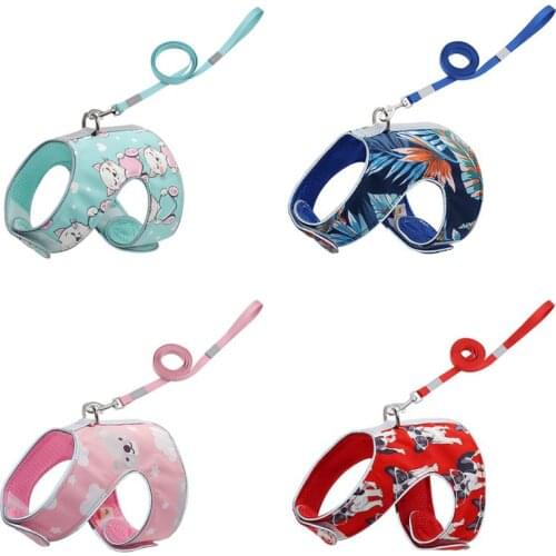 Cat Dog Adjustable Harness Vest Walking Lead Leash For Puppy Dogs Collar Harness For Small Medium Dog Cat Vest Pet Supplies