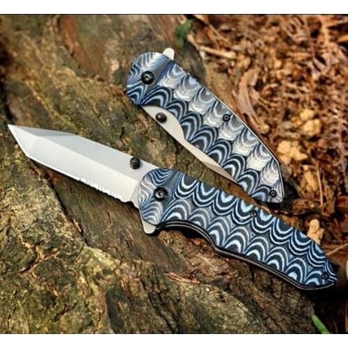 Folding Knife 57CR13MOV Stainless Steel, Camping Survival Tactics Practical EDC Knife, Pocket Tool, Pocket Knife