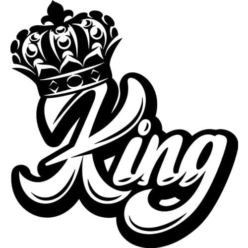 Small Town King With Crown Funny Vinyl Motorcycle Car Stickers Decal Anime Cute Car Accessories Decoration Pegatinas Para Coche