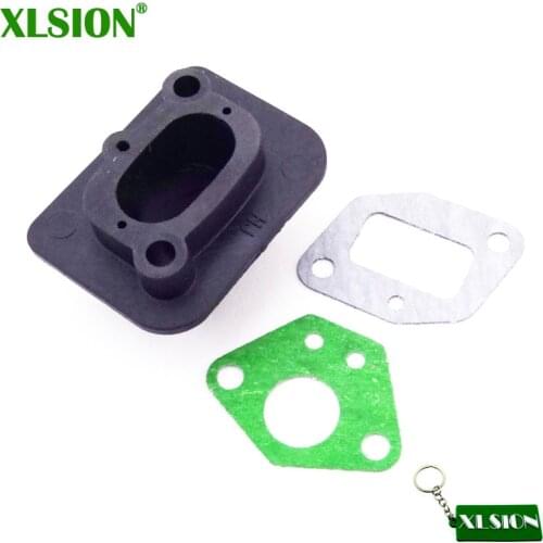 XLSION Inlet Intake Manifold + Gaskets For 33cc 43cc 49cc GoPed Moped Scooter Cat Eye Mini Moto Dirt Pocket Bike Go Kart