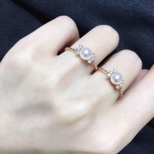 Hot Party 14K Gold Ring Mountings Settings Jewelry Findings for Pearls Coral Agate Crystal Beads Stones