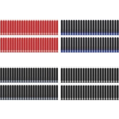 1 Pack of 50 Piece Refill for Pen Smooth Ink 3.4 mm Bore Diameter 4 Color Black/Blue/Black Blue/Red for Student School