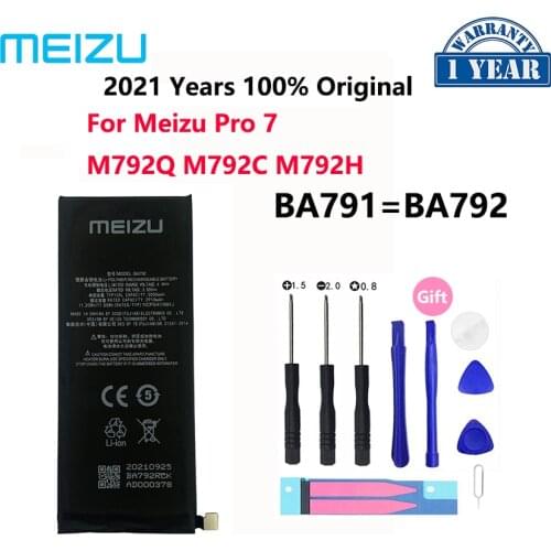 100% New Original 3000mAh BA792 Replacement Batteries For Meizu Pro 7 Pro7 M792Q M792C M792H BA791 Phone Battery Bateria