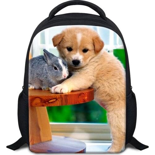 12 Inch Cute Dog Kindergarten School Bag Animal Toddler Bag Girls Boys Backpack Children Bookbag for 3-5 Years Gift