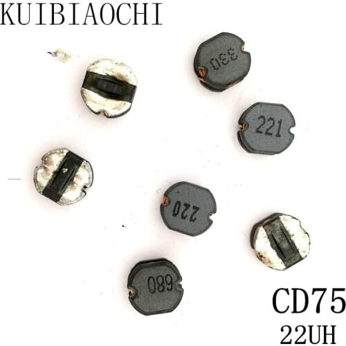 20pcs/LOT SMD Power Inductor CD75 22UH 220 7.8*7.0*5.0mm Unshielded winding inductor