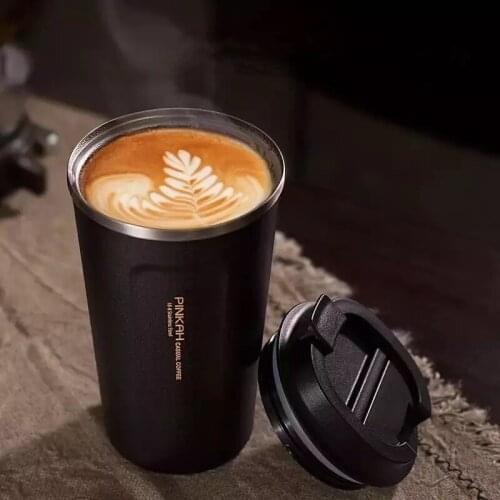 380/510ml Thermos Coffee Mug 304 Stainless Steel Office Teacup Travel Portable Milk Cup Vacuum Flask Car Water Bottle Drinkware