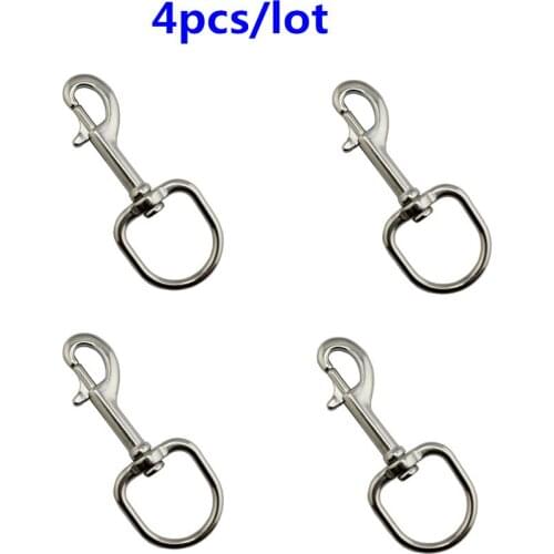 4pcs/lot Marine 316 Stainless Steel Diving Clamps Swivel Snap 65/72/82/91/100/126mm Swivel Hook Single Ended Bolt Hook Buckle
