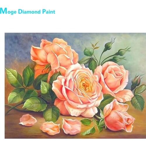 Rose Flower Diamond Painting Round Full Drill Nouveaute DIY Mosaic Embroidery 5D Cross Stitch Oil Floral Pattern
