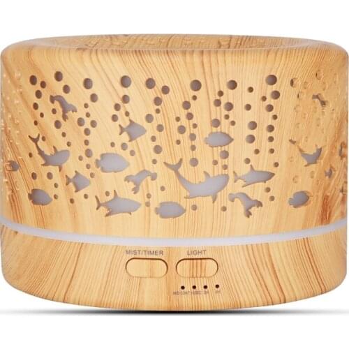 500ML Big Capacity Aroma Diffuser Aromatherapy Wood Grain Essential Oil Diffuser Ultrasonic Cool Mist Humidifier for Office Home