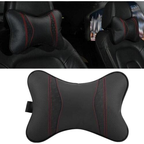 1pc Auto Accessories Leather Car Rest Cushion Seat Head Headrest Neck Rest Pillow Pad Support