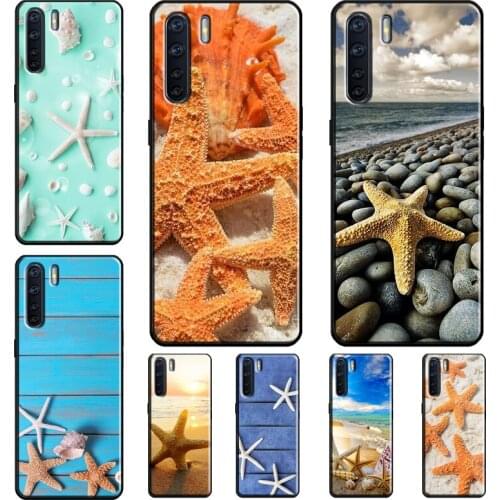 Summer Beach Relax Starfish Ocean Sky Sun For OPPO A1K A52 A72 A83 A91 A3S A5S A15 F5 A5 A9 A31 A53 2020 Reno 2 Z 4 Pro Coque