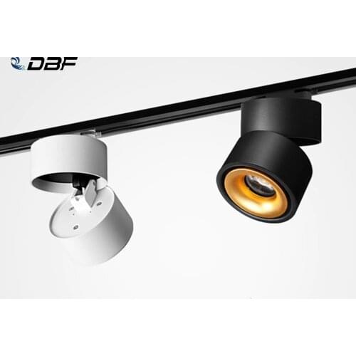 [DBF]15W 12W 10W 7W Rail Track Fixture COB Dimmable Rail Spotlight LED Track Light AC85-265V Black/White Guide Rail Track Light