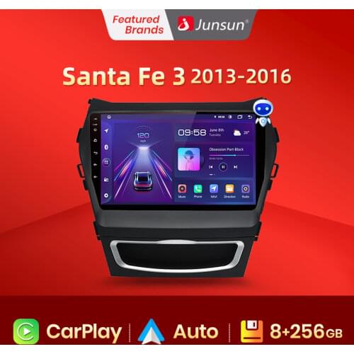 Junsun V1 2G+32G Android 10.0 For Hyundai Santa Fe 3 2013-2016 Car Radio Multimedia Video Player Navigation GPS RDS 2 din dvd