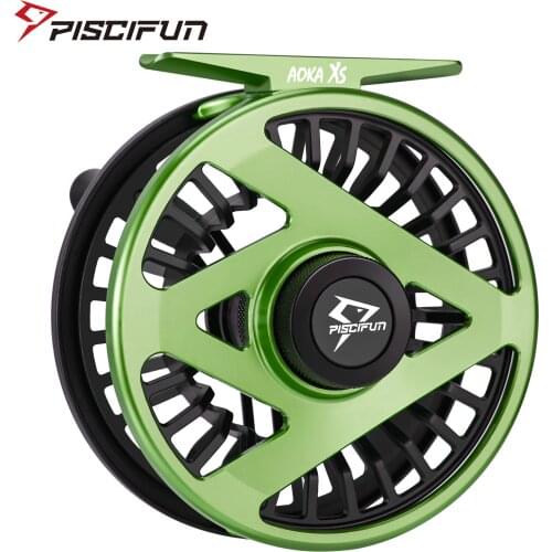 Piscifun AOKA XS Fly Fishing Reel with CNC-machined Aluminium 3 4 5 6 7 8 WT Double Click Carbon Fiber Drag System Fly Reel
