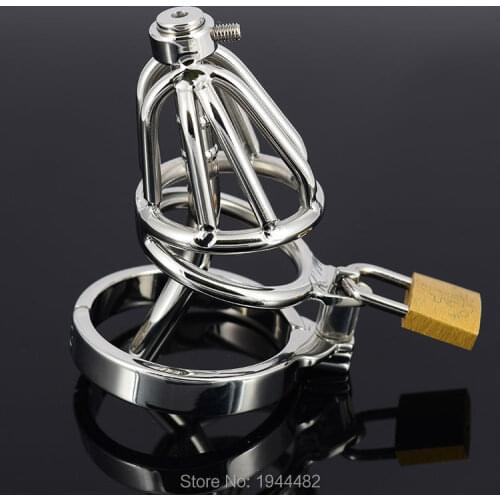 Short Chastity Belt Stainless Steel Male Chastity Device Penis Sleeve Metal Cock Cage Sex Toys Sex Products Adult Game