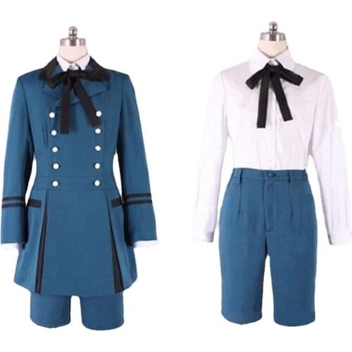 Black Butler Kuroshitsuji Ciel Phantomhive Blue Clothes Costume Emboitement Sebastian Kuroshitsuji Aristocrat Cosplay Costume