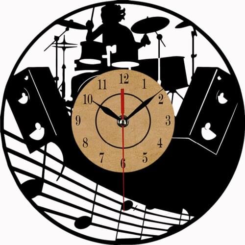 Super Cool Vinyl Record Wall Clock Theme Art CD Clock Watch Creative Horloge Home