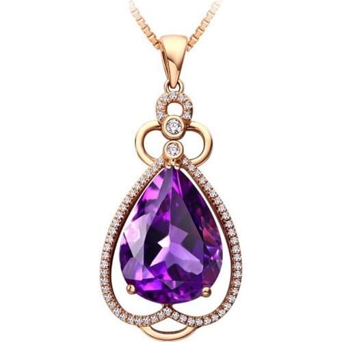 MENGYI Charms Luxury Water Drop Rose Gold Filled Pendant Necklace For Women Vintage High Quality Cocktail Party Jewelry Necklace