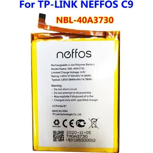 New 2020 14.78WH 3840MAH 3.85V NBL-40A3730 battery for TP-LINK NEFFOS C9 Mobile phone