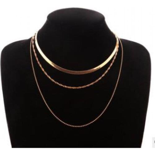 New Fashion Trendy Jewelry Choker Multi Layer Necklace Statement Necklace Gothic Long Necklace Gift For Women Bijoux Femme