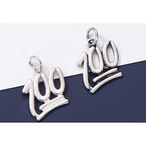 925 Sterling Silver 100 Personlaity Design Jewelry Charms Female Male Fashion Silver Circle Pendants DIY Necklace Bracelet Make