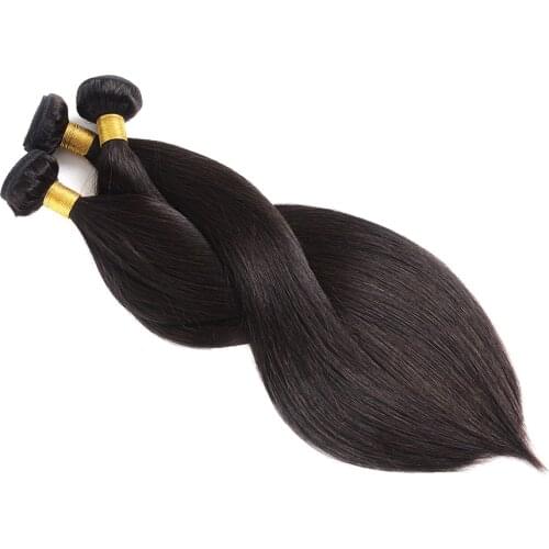 Straight Hair Bundles Peruvian Human Hair Weave Bundles Straight 100%Human Hair Weave Bundles Natural Color Remy Hair Extensions