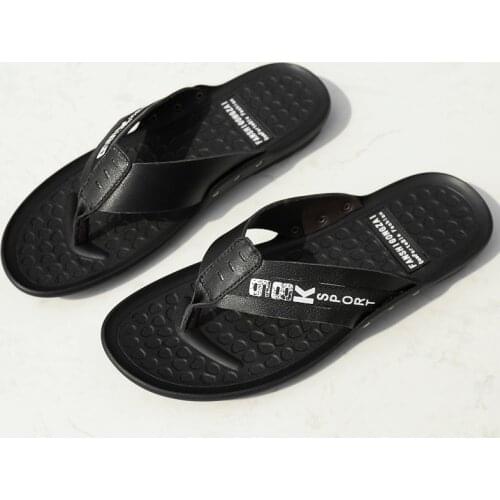 Sandalias Hombre Cuero Sandals Men Leather Vietnam Summer Sandales Bain Rubber Flip Flops Bulk Man Sandalen Herren