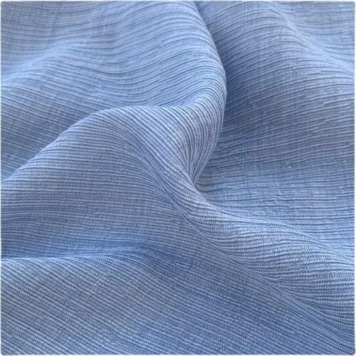 Width 49" Solid Color Comfortable Soft Silk Linen Fabric By The Half Yard For Dress Shirt Cheongsam Material