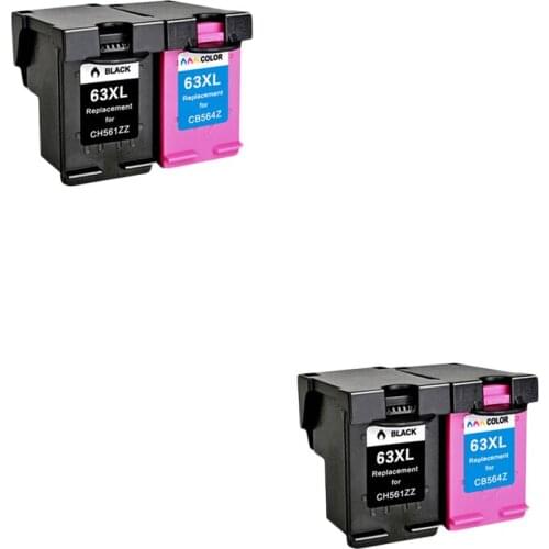LuoCai Compatible ink cartridges For HP63 For HP 63 XL DESKJET 3630 3632 Officejet 4652 4655 ENVY 4522 Printers 63XL cartridge
