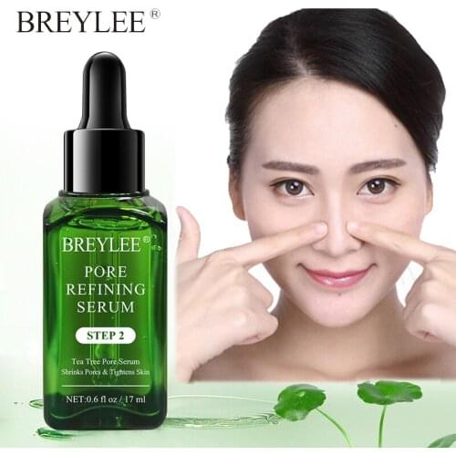 BREYLEE Pore Refining Serum Shrink Pores Tightens Essence Moisturizing Whitening Anti-aging Oil Control Facial Essence Skin Care