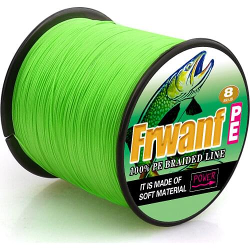 Tough and durable braided fishing line pe strong 500m 1000m 8 braid wires 8-300LBS never faded black cord saltwater strands