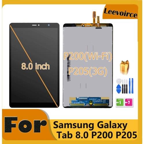 8.0" LCD Screen For Samsung Galaxy Tab A 8.0 2019 P200(Wi-Fi) P205(3G) SM-P200 SM-P205 LCD Touch Screen Digitizer Assembly