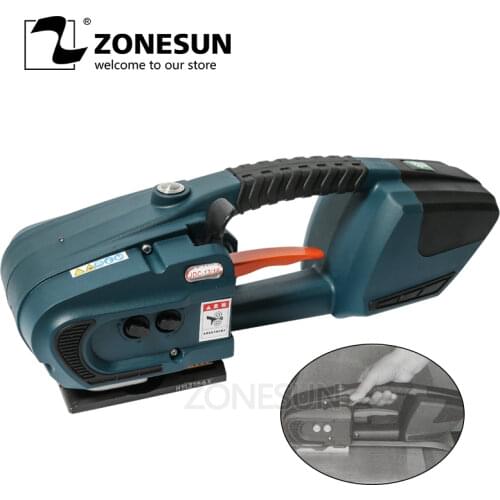 ZONESUN JDC 13mm-16mm PET PP Plastic Strapping Machine Tools Battery Powered 4.0A/12V battery Strap Machine With 2 batteries