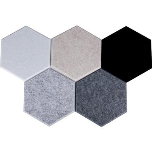 10pcs Soundproof Wallboard Hexagonal Sound-absorbing Cotton Board Decoration Environmental Protection Noise Absorption Board